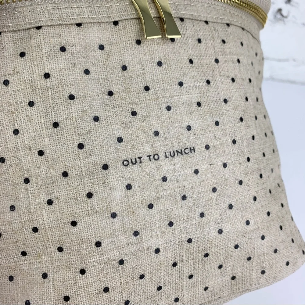 Kate Spade Polka Cot Beige Out To Lunch Lunchbox